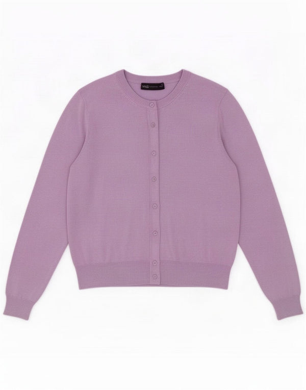 Suéter cardigã feminino Marks & Spencer Reino Unido 16 grande viscose roxa