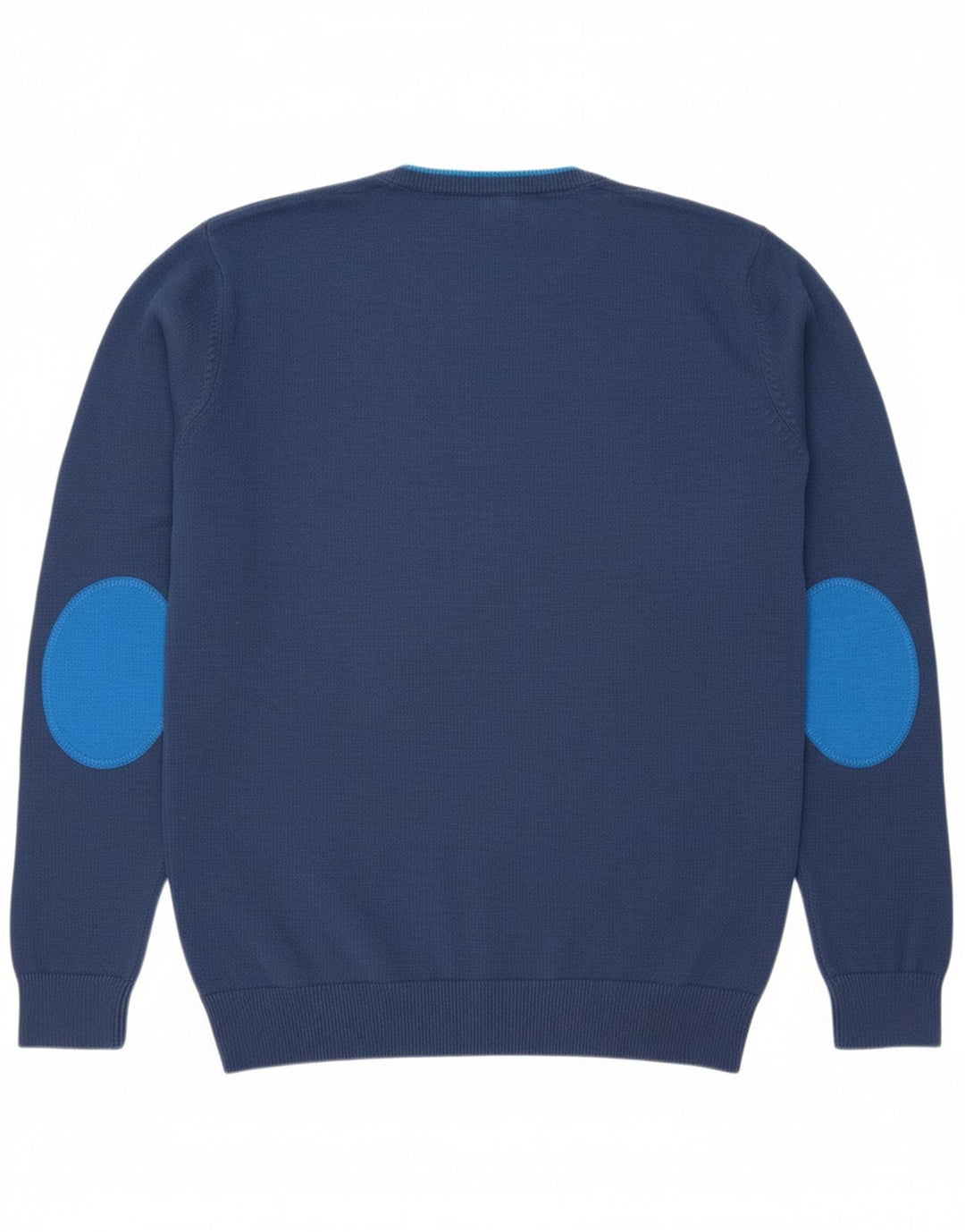 ASSN POLO DOS EUA. Suéter masculino slim fit com decote em V grande algodão azul