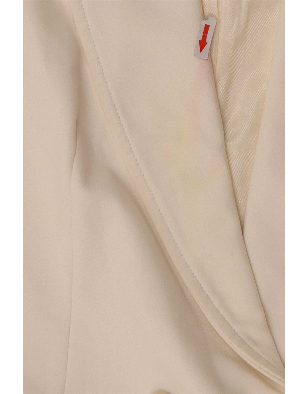 Jaqueta blazer feminina sem mangas com peito duplo Zara Reino Unido 12 médio branco