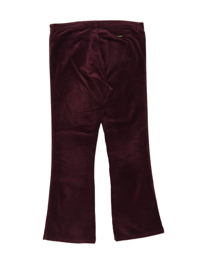 WRANGLER Womens Bootcut Casual Trousers W32 L30 Burgundy Cotton Vintage Wrangler and Second-Hand Wrangler from Messina Hembry 