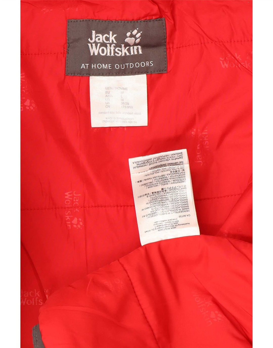 Jaqueta corta-vento masculina Jack Wolfskin com capuz Reino Unido 36/38 poliéster cinza médio