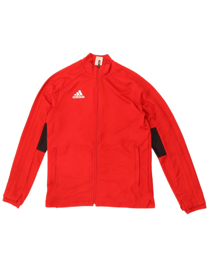 Jaqueta Adidas Meninos Treino Top 13-14 Anos Vermelho Colorblock Poliéster