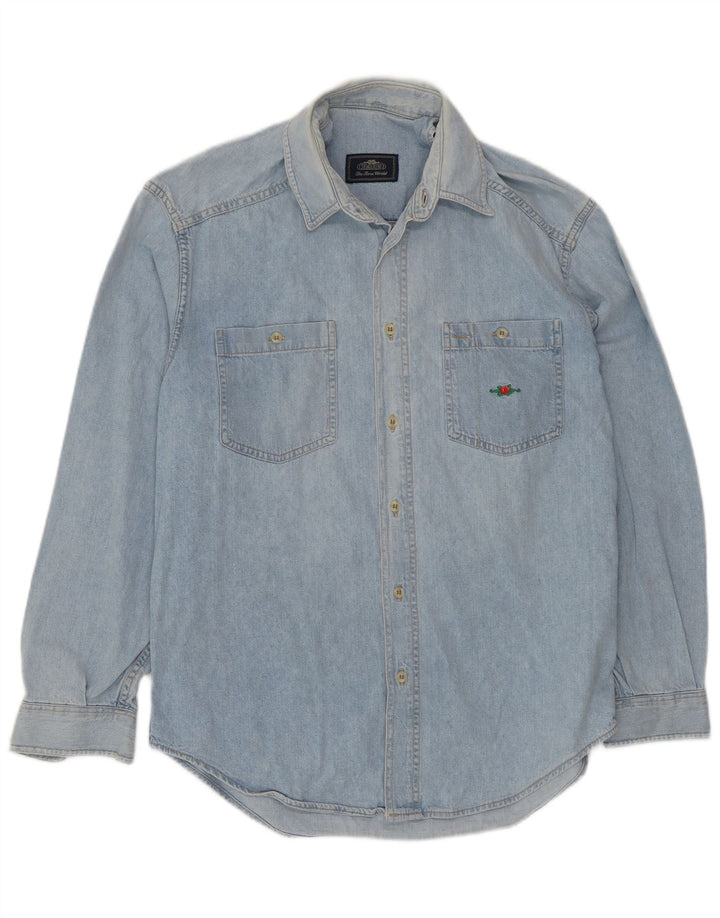 Camisa jeans masculina Charro azul médio