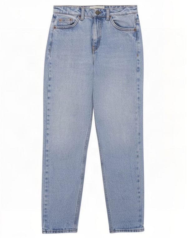Topshop feminino Mom Tapered Jeans W26 L26 Azul Algodão