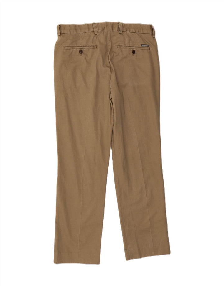 EDDIE BAUER Mens Straight Chino Trousers W32 L32 Beige Cotton Vintage Eddie Bauer and Second-Hand Eddie Bauer from Messina Hembry 