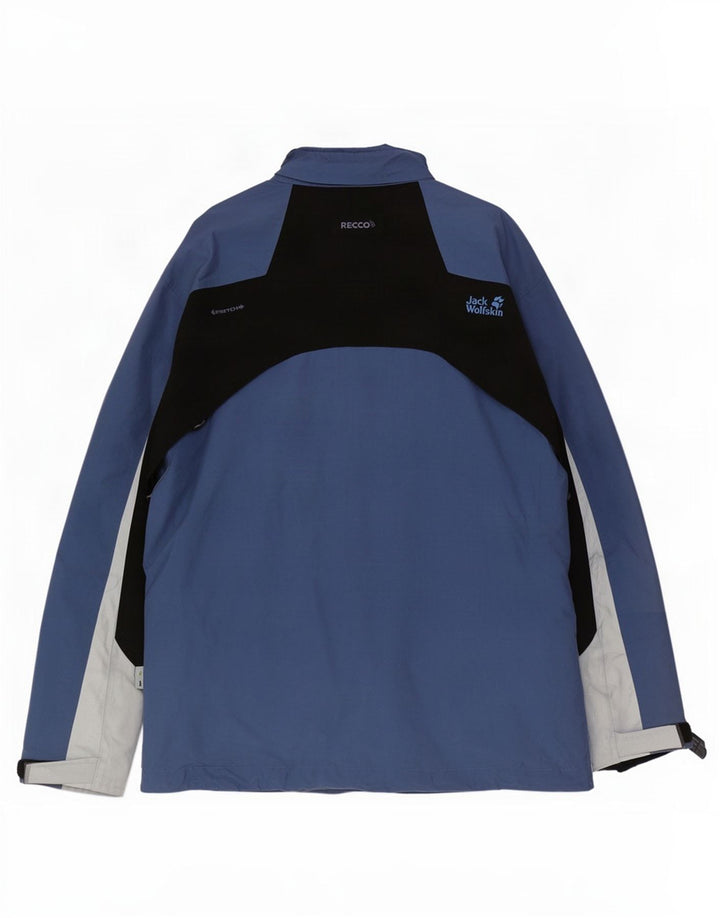 Jaqueta de esqui masculina Jack Wolfskin UK 40/42 grande azul colorblock poliamida