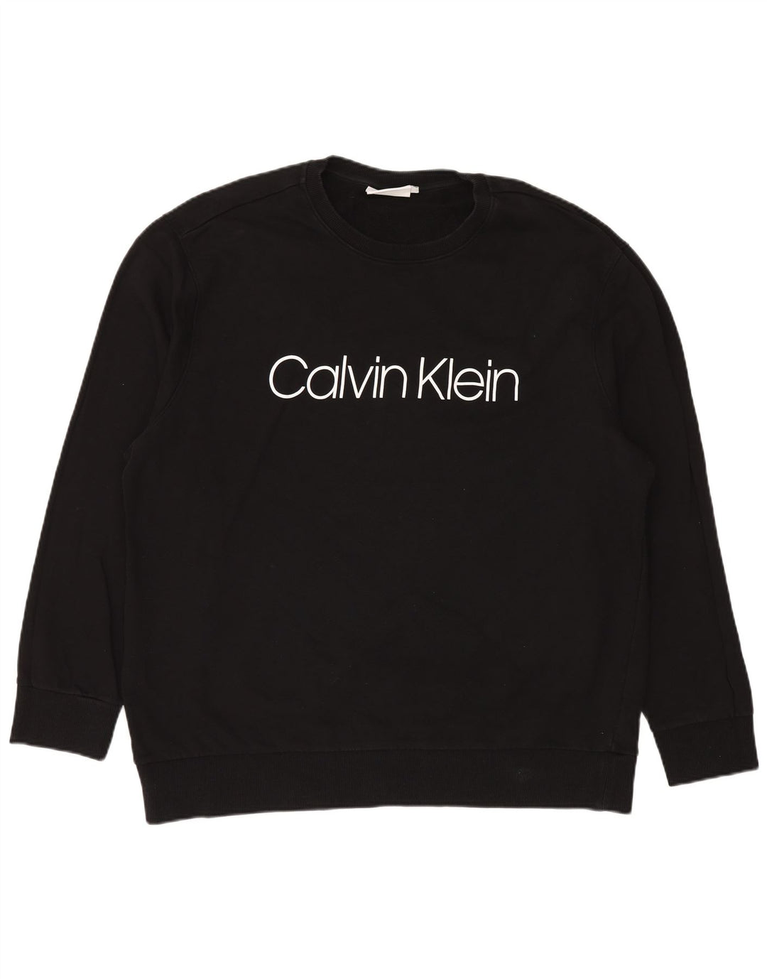 Calvin Klein moletom gráfico masculino jumper 4XL algodão preto