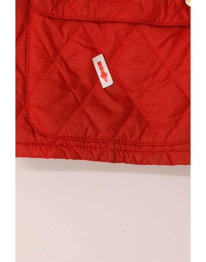 Jaqueta acolchoada feminina Barbour UK 12 poliamida vermelha média