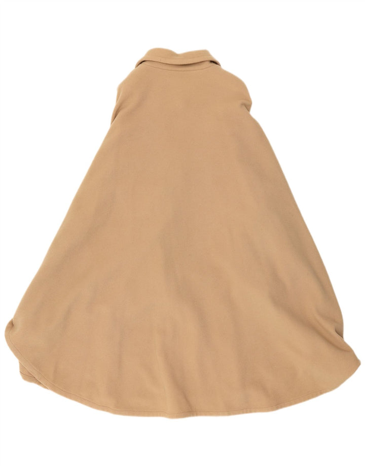 Casaco poncho feminino vintage tamanho único lã paisley bege
