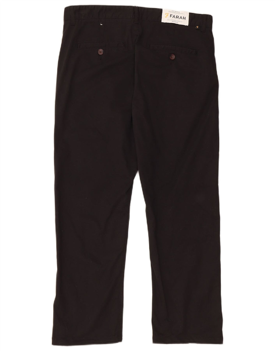 Calça cortada masculina Farah W30 L24 algodão preto
