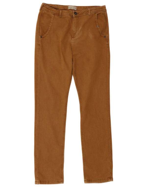 Calça Zara Boys Straight Casual 13-14 Anos W30 L29 Algodão Marrom