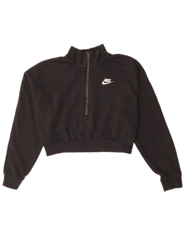 Moletom Nike feminino oversized com zíper e gola alta UK 10 pequeno preto