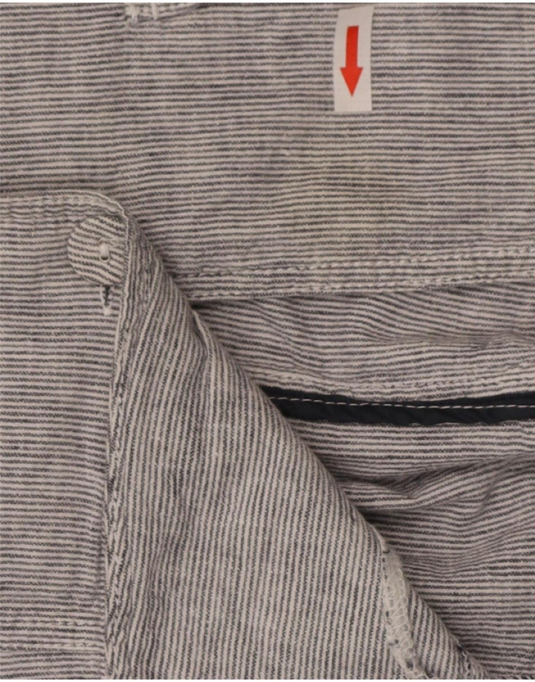 Jaqueta blazer feminina de 2 botões da M&Co Reino Unido 16 grande linho azul listrado