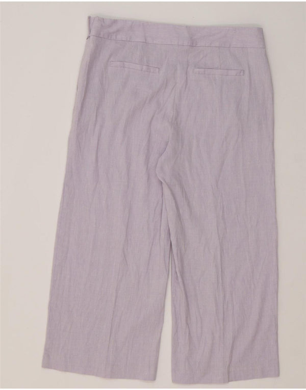 Calça Capri Marks & Spencer Feminina Perna Larga Reino Unido 14 Grande W34 L22 Roxo
