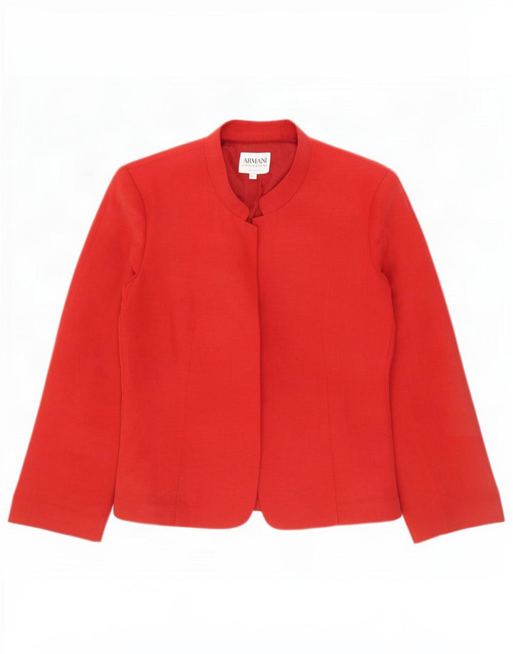 Jaqueta Blazer Feminina Armani Collezioni IT 42 Linho Vermelho Médio