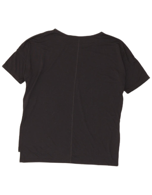 Camiseta feminina Nike Dri Fit Oversized Top UK 14 Médio Preto Poliéster