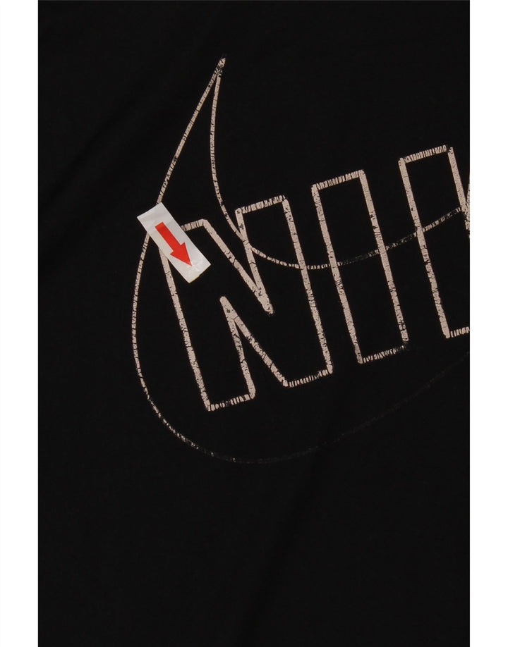 Camiseta Nike Masculina Dri Fit Graphic Top Médio Preto Poliéster