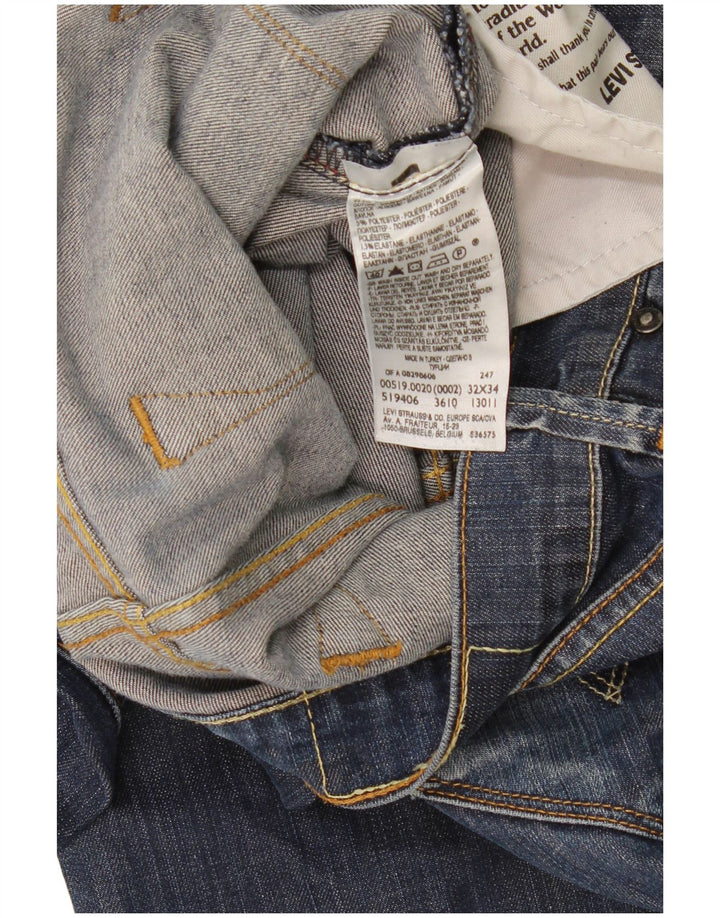 Calça jeans feminina Levi's 519 Slim W32 L34 azul algodão