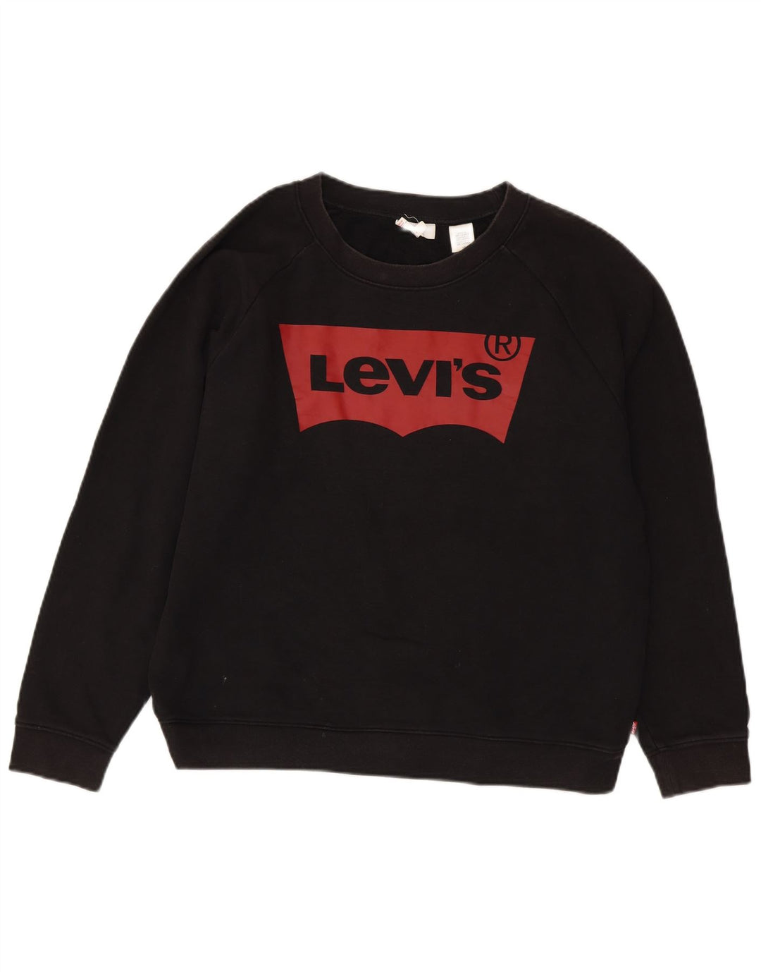 Suéter gráfico feminino Levi's UK 16 grande algodão preto