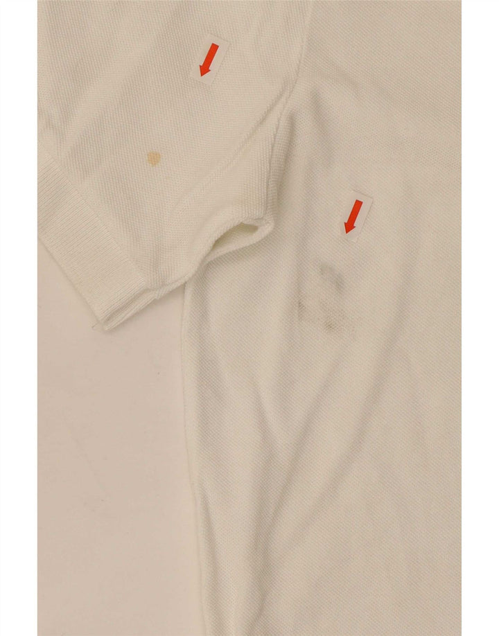 Camisa polo masculina Paul Smith pequena de algodão branco