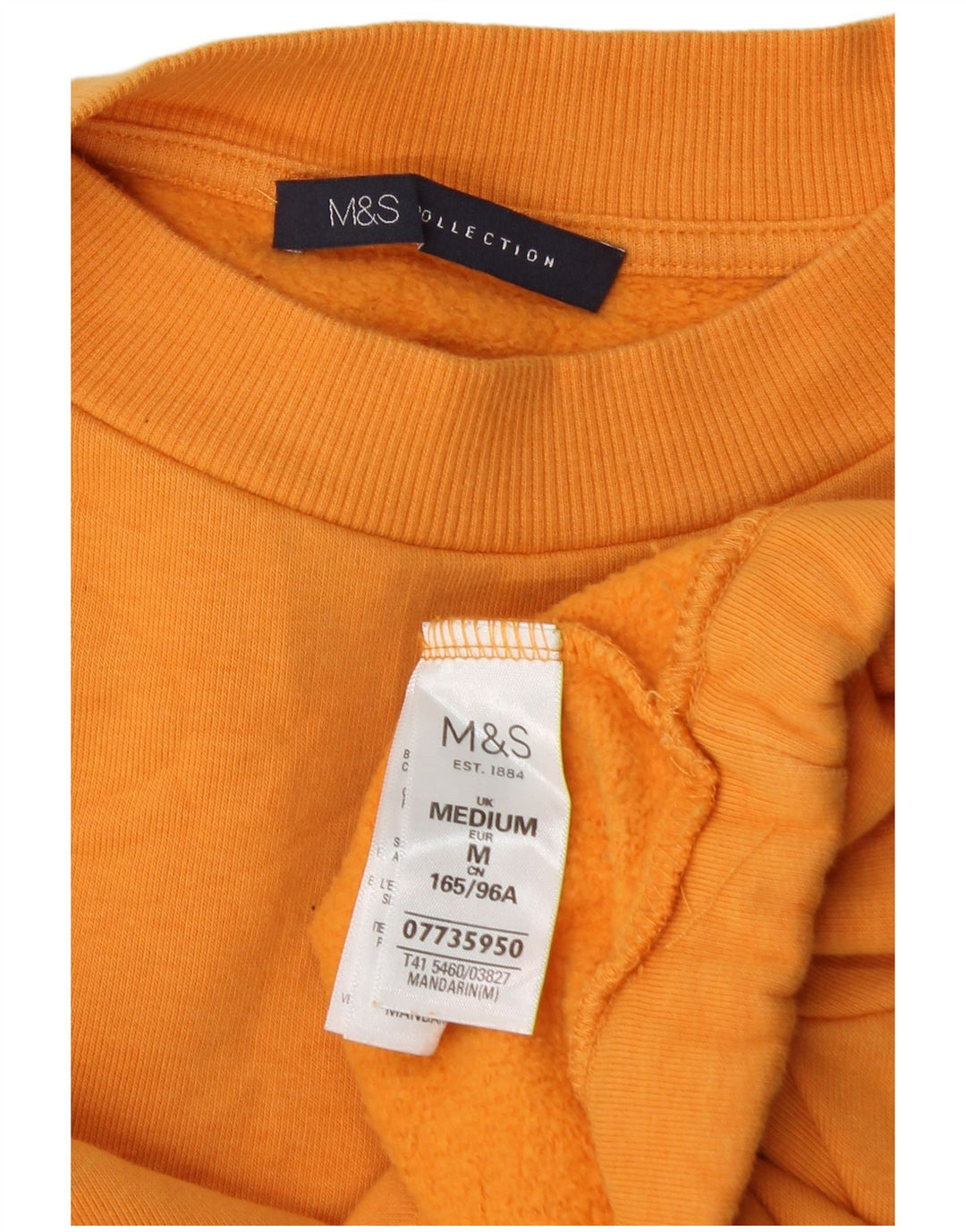 Suéter Marks & Spencer feminino oversized cropped Reino Unido 14 médio laranja