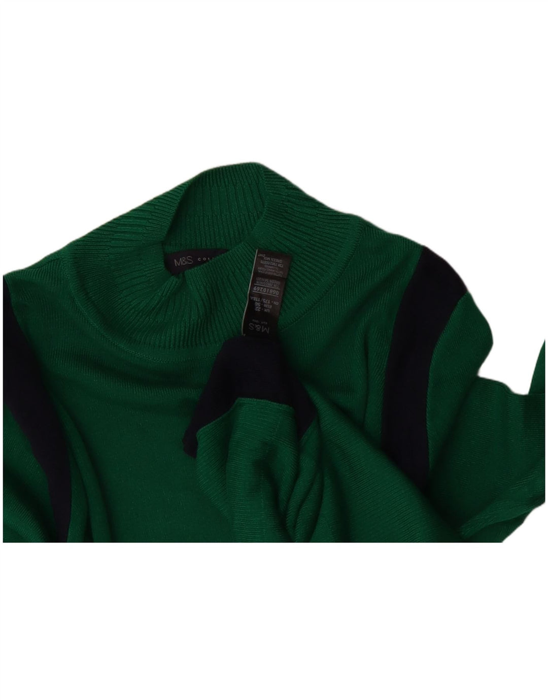 MARKS & SPENCER Womens Turtle Neck Jumper Sweater UK 22 3XL  Green