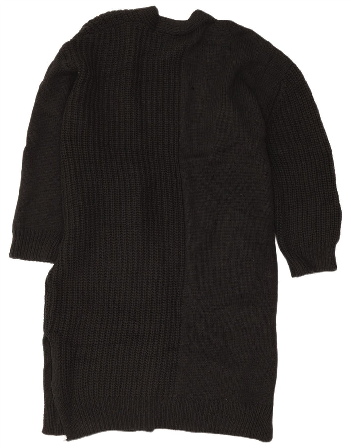 Topshop suéter feminino oversized longline cardigã UE 36/38 pequeno preto