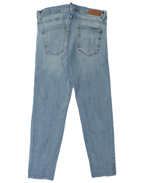 Zara Mens Slim Jeans EU 42 Grande W32 L30 Azul Algodão