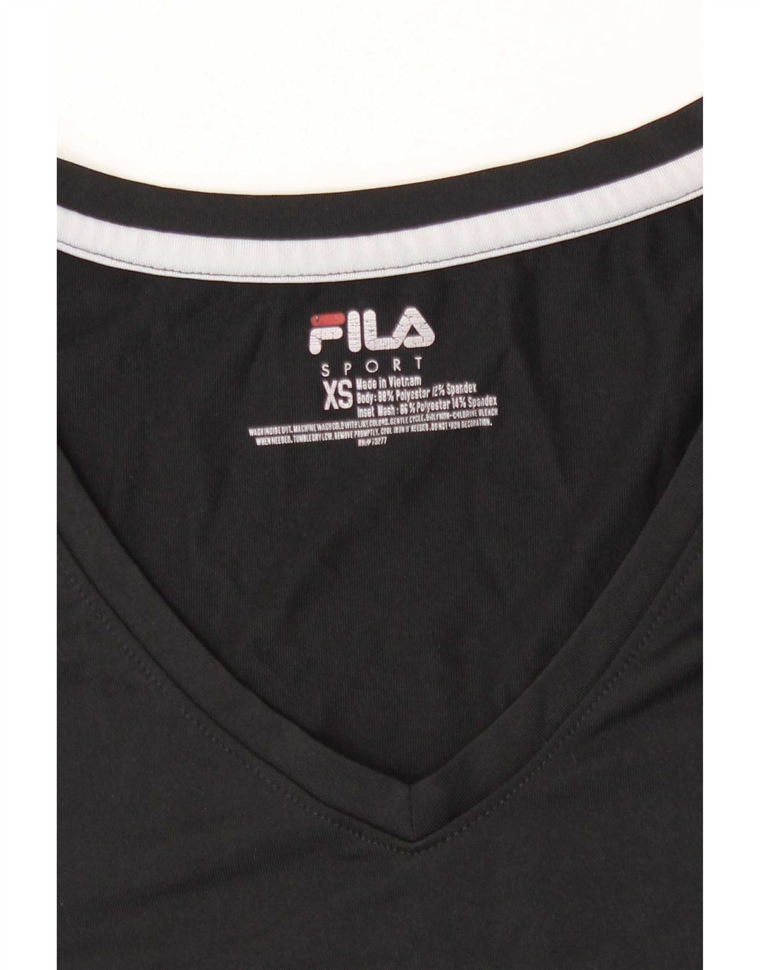 Camiseta feminina Fila UK 6 XS poliéster preto