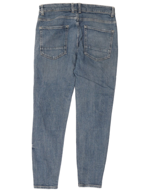 Calça jeans skinny masculina Zara EU 44 grande W34 L28 azul
