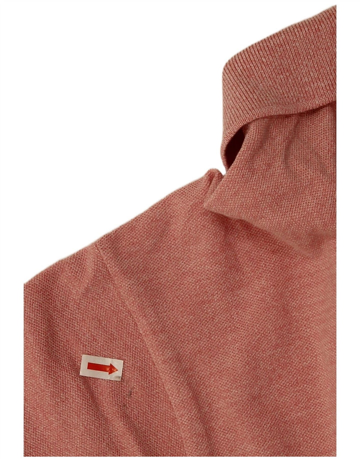 Camisa polo masculina Lacoste tamanho 5 grande algodão rosa