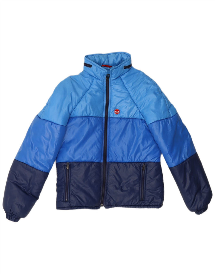 Jaqueta acolchoada feminina Brunik IT 48 XL azul colorblock poliamida