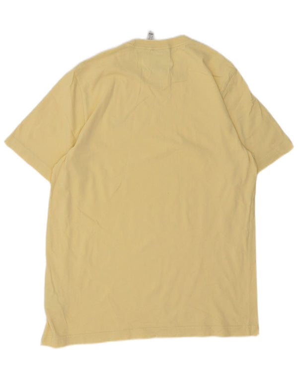 Adidas Mens T-Shirt Top Pequeno Algodão Amarelo