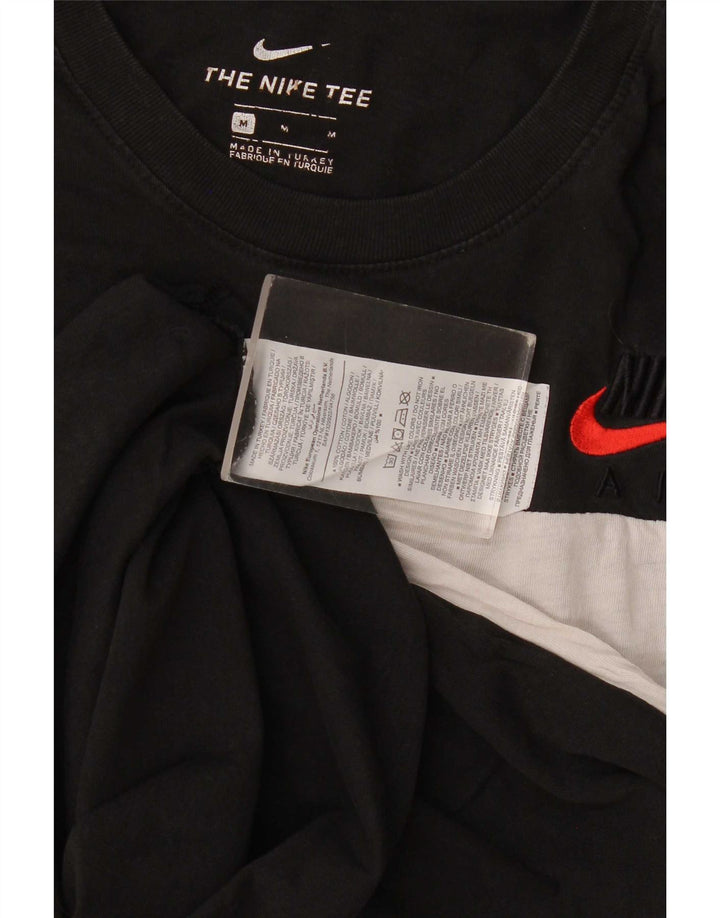 Camiseta Nike masculina gráfica Top médio preto colorblock algodão