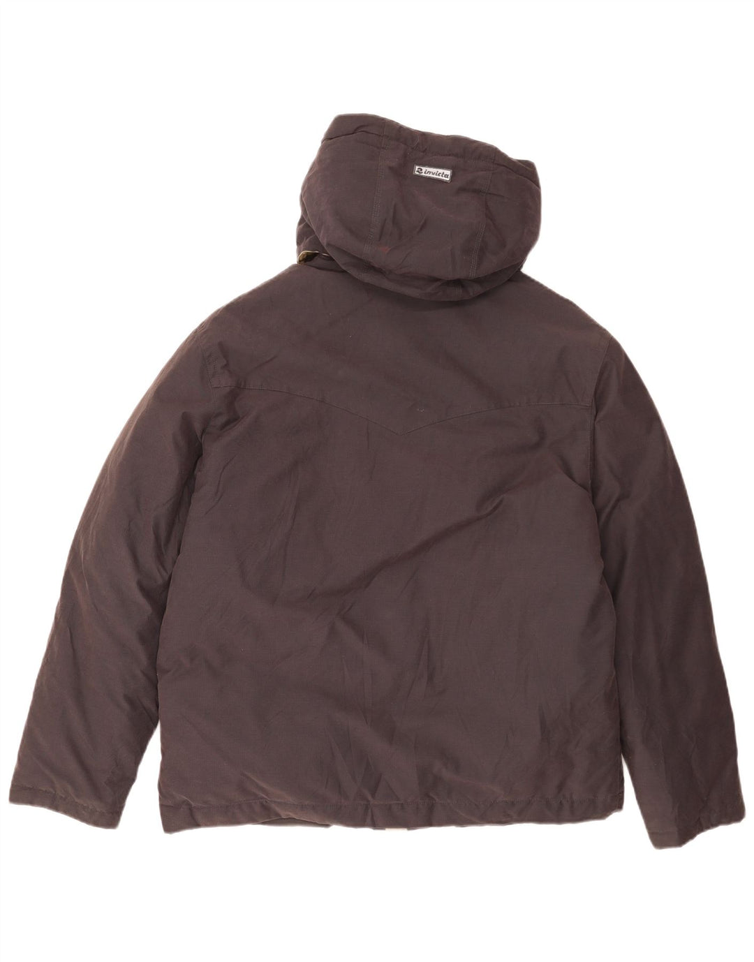 Jaqueta masculina acolchoada com capuz Invicta UK 40 grande algodão preto