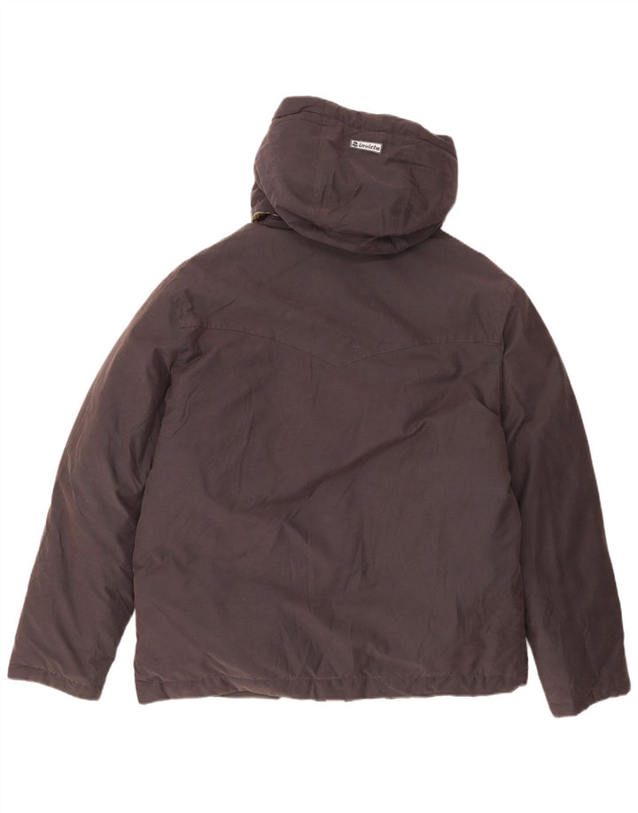 Jaqueta masculina acolchoada com capuz Invicta UK 40 grande algodão preto