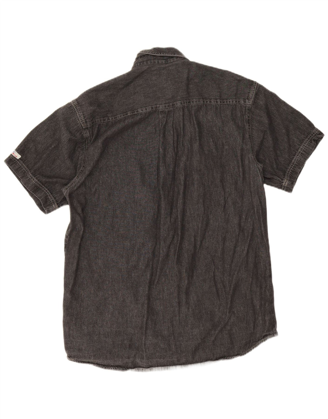 Camisa jeans masculina de manga curta Giani Feroti preta média