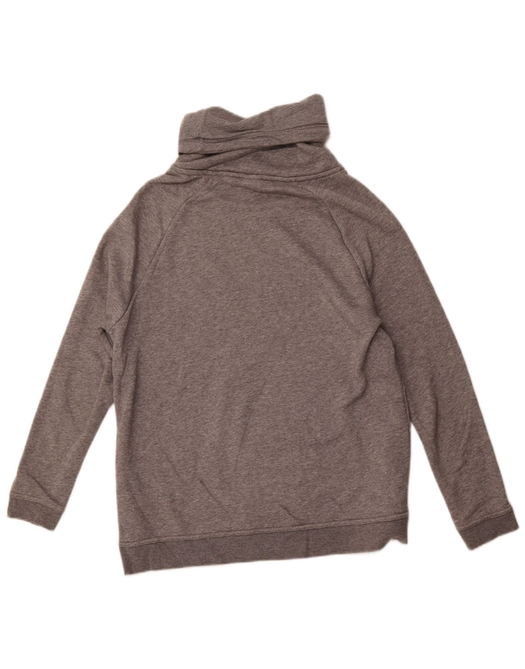 Moletom feminino Nike com gola redonda e algodão flecked cinza médio UK 14