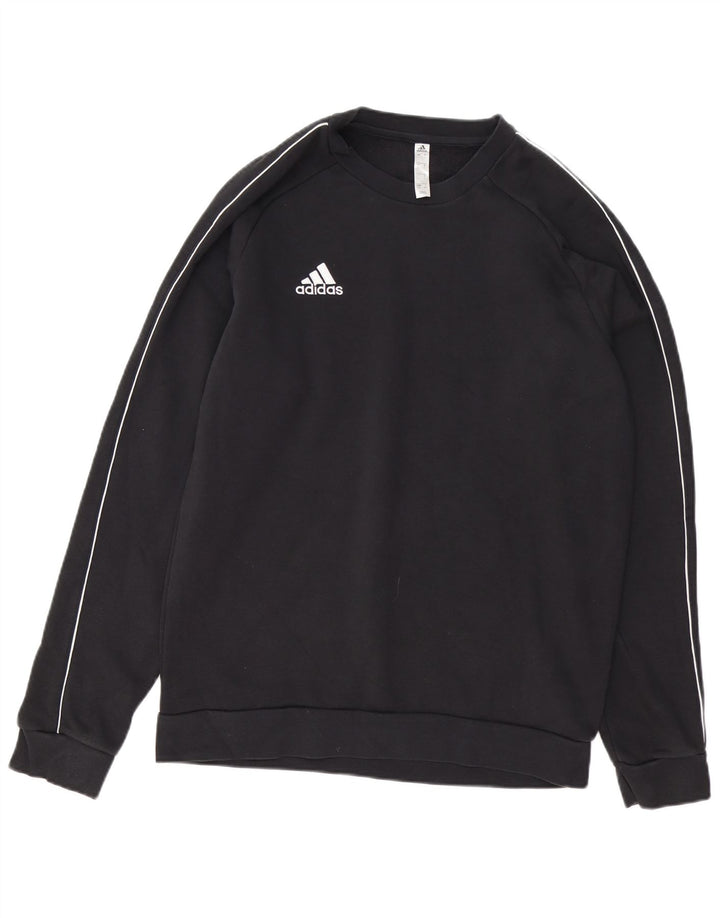 ADIDAS Mens Moletom Jumper Grande Algodão Preto