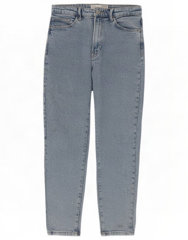 Stradivarius Womens Mom Slim Jeans UK 12 Médio W30 L26 Azul