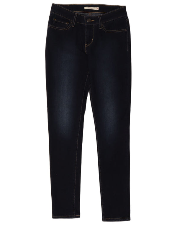 Calça jeans feminina Levi's 711 skinny W26 L29 azul marinho algodão