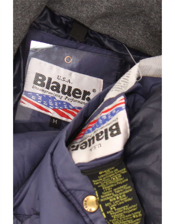 Jaqueta acolchoada masculina Blauer UK 38 poliamida azul marinho médio
