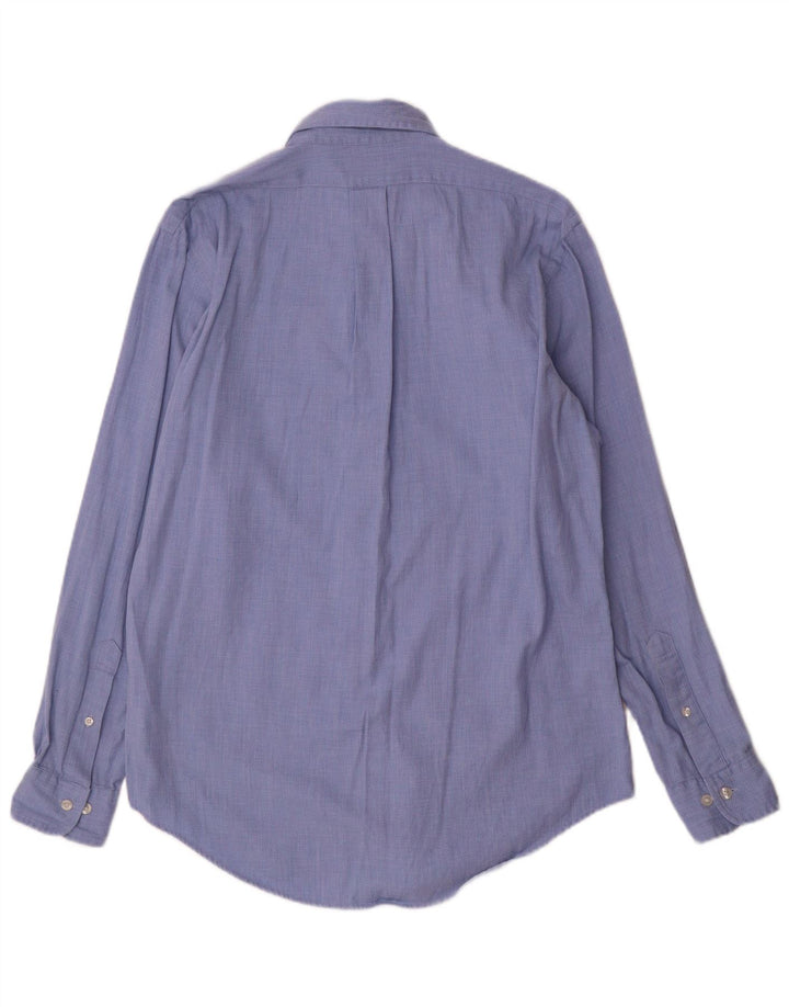 Camisa masculina Brooks Brothers Regent de algodão geométrico azul médio