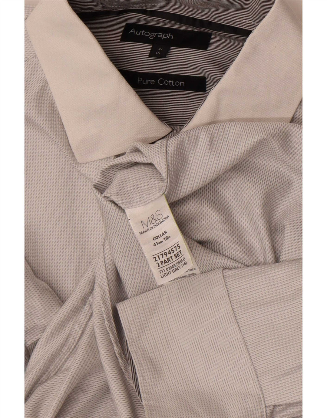 Camisa masculina autograph Marks & Spencer tamanho 41 algodão cinza médio