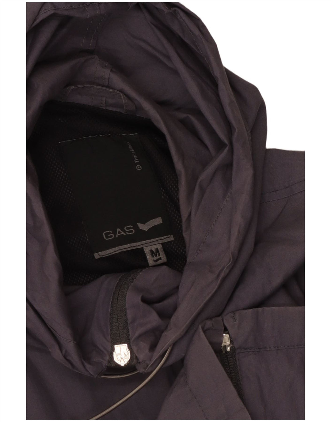 Jaqueta corta-vento feminina com capuz Gas UK 14 cinza médio