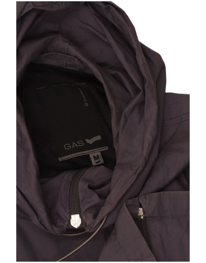 Jaqueta corta-vento feminina com capuz Gas UK 14 cinza médio