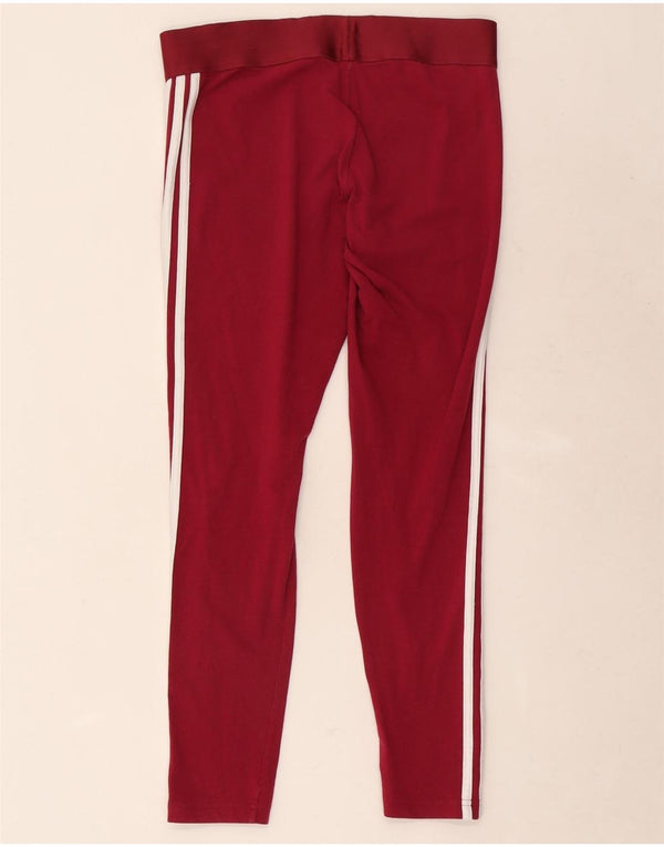 Leggings Adidas Femininas UK 12/14 Médio Algodão Vermelho
