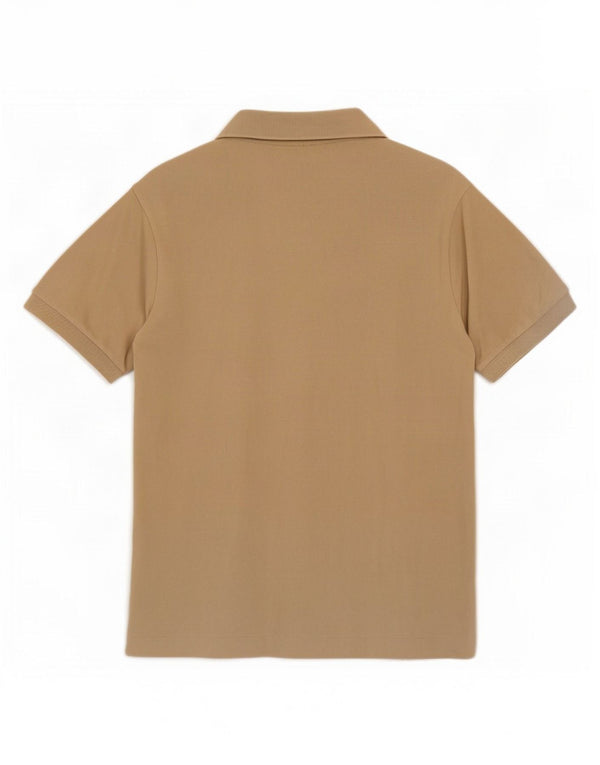 Camisa polo masculina Lacoste Classic Fit tamanho 5 grande algodão bege