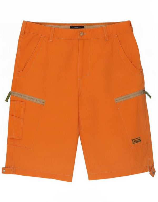 Sea Barrier Mens Cargo Shorts Grande W36 Algodão Laranja