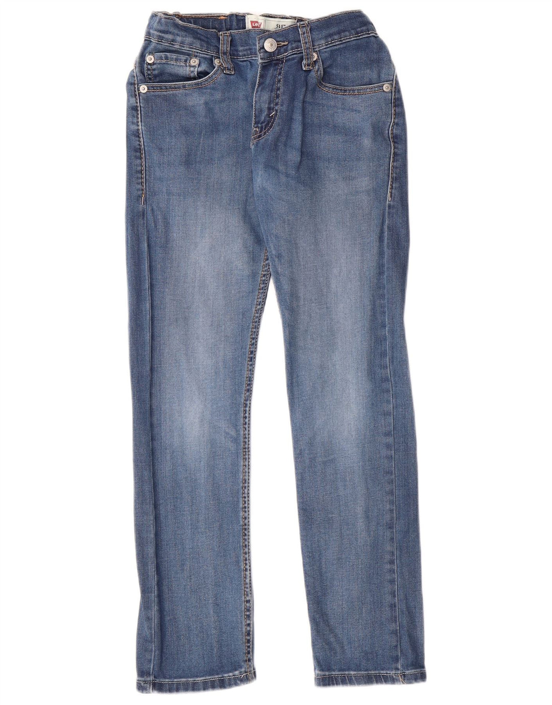 LEVI'S Boys 511 Slim Jeans 9-10 Anos W25 L25 Azul Algodão